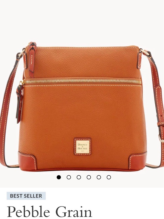 Dooney & Bourke Handbags - Dooney & Bourke Tan Pebble Grain Crossbody with Gold Hardware